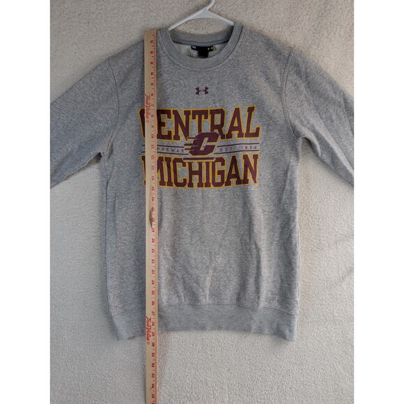 Central Michigan Chippewas Pullover Sweatshirt Mens Medium Loose Under Armour - Picture 6 of 16